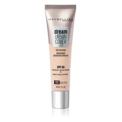 Maybelline Dream Urban Cover Magas fedésű alapozó árnyalat 111 Cool Ivory 30 ml