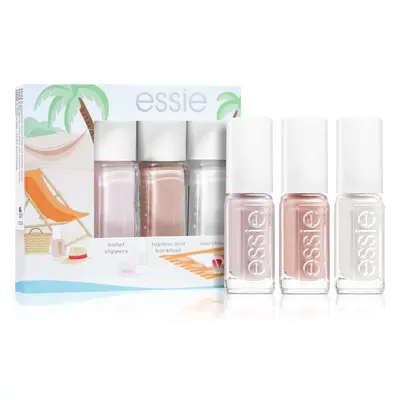 essie mini triopack summer körömlakk szett ballet slippers, topless and barefoot, marshmallow ár