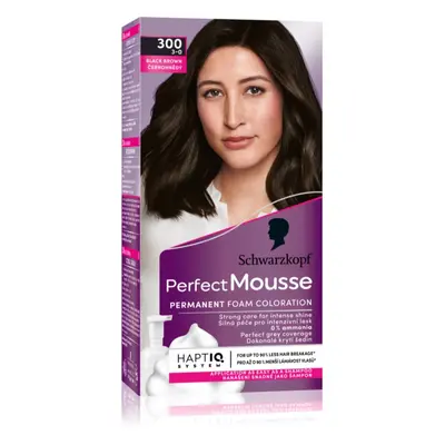 Schwarzkopf Perfect Mousse tartós hajfesték árnyalat 300 Black brown