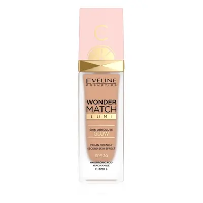 Eveline Cosmetics Wonder Match Lumi bőrsimító hatású hidratáló alapozó SPF 20 árnyalat 25 Sand B