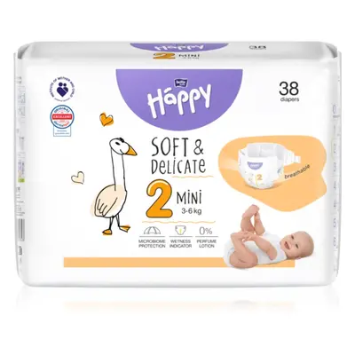 Bella Baby Happy Soft&Delicate Size 2 Mini eldobható pelenkák 3-6 kg 38 db