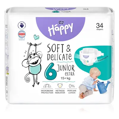 Bella Baby Happy Soft&Delicate Size 6 Junior Extra eldobható pelenkák 15+ kg 34 db