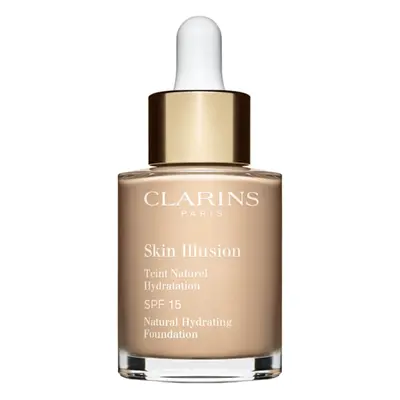 Clarins Skin Illusion Natural Hydrating Foundation világosító hidratáló make-up SPF 15 árnyalat 