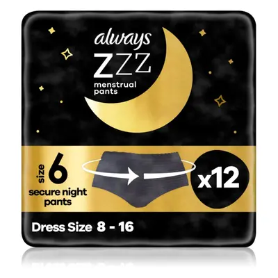 Always Secure Night Pants menstruációs női alsó 12 db