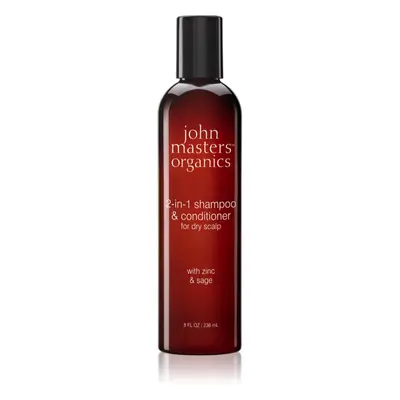 John Masters Organics Scalp 2 in 1 Shampoo with Zinc & Sage sampon és kondicionáló 2 in1 236 ml