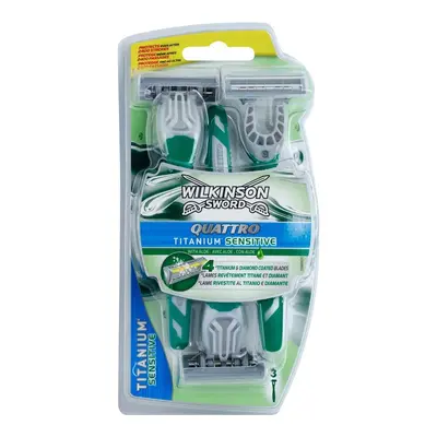 Wilkinson Sword Quattro Titanium Sensitive eldobható borotvák 3 Ks 3 db