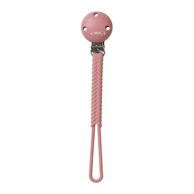 Saro Baby Braided Silicone Pacifier Holder cumitartó csipesz Blossom 1 db