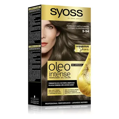 Syoss Oleo Intense tartós hajfesték olajjal árnyalat 5-54 Ashy Light Brown 1 db