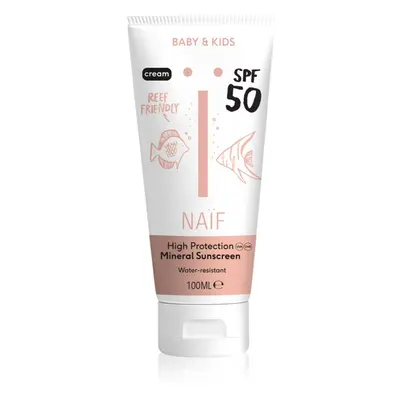 Naif Baby & Kids Sun Cream SPF 50 védőkrém napozásra újszülötteknek és kisgyermekeknek SPF 50 10