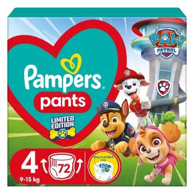 Pampers Pants Paw Patrol Size 4 eldobható nadrágpelenkák 9-15 kg 72 db