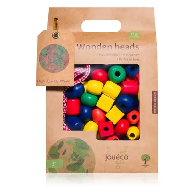 Jouéco Wooden Beads interaktív játék fából készült 36 m+ 85 db