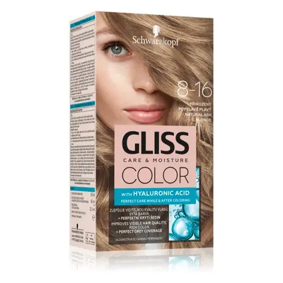 Schwarzkopf Gliss Color tartós hajfesték árnyalat 8-16 Natural Ash Blonde 60 ml