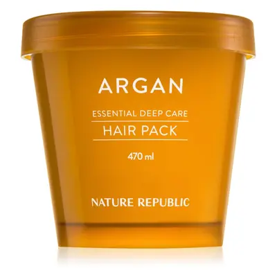 NATURE REPUBLIC Argan Essential Deep Care Hair Pack hidratáló és tápláló maszk a károsult hajra 