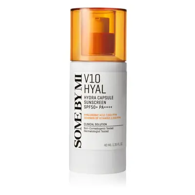 Some By Mi V10 Hyal Hydra Capsule Sunscreen védő arckrém érzékeny és intoleráns bőrre SPF 50+ 40