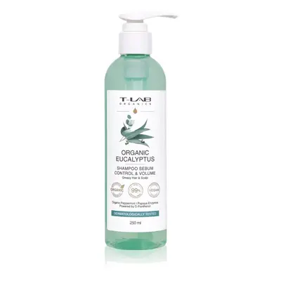 T-LAB Organics Eucalyptus Sebum Control & Volume Shampoo sampon zsíros fejbőrre nyugtató hatássa