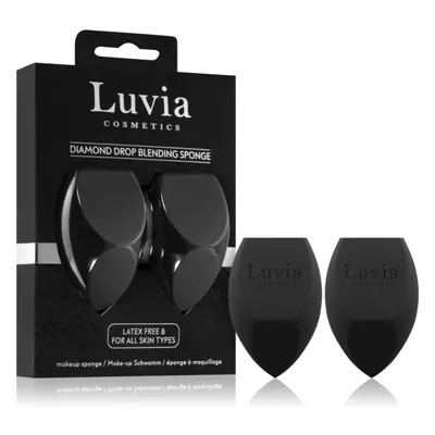 Luvia Cosmetics Diamond Drop Blending Sponge Set smink szivacs duo szín Black 2 db