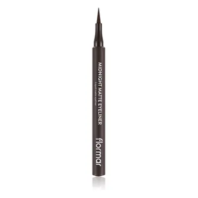 flormar Midnight Matte Eyeliner széles applikátorú szemhéjtus matt hatással árnyalat 02 Brown 1 