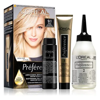 L’Oréal Paris Préférence hajfesték árnyalat 9.1 Viking Light Ash Blonde