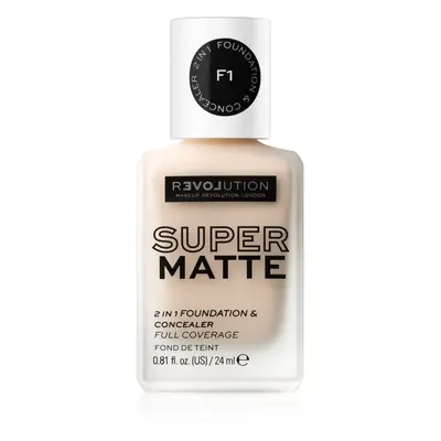 Revolution Relove Super Matte Foundation tartós matt alapozó árnyalat F1 24 ml