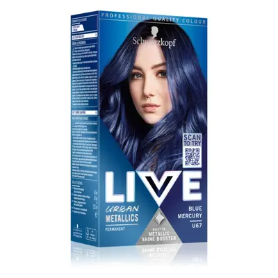 Schwarzkopf LIVE Urban Metallics tartós hajfesték árnyalat U67 Blue Mercury 1 db