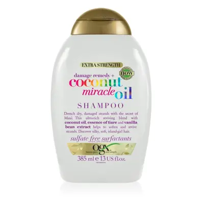 OGX Coconut Miracle Oil hajerősítő sampon a sérült hajra kókuszolajjal 385 ml