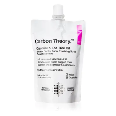 Carbon Theory Charcoal & Tea Tree Oil arctisztító peeling problémás és pattanásos bőrre 125 ml