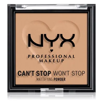 NYX Professional Makeup Can't Stop Won't Stop Mattifying Powder mattító púder árnyalat 06 Tan 6 