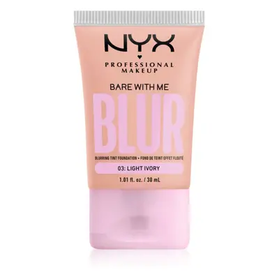 NYX Professional Makeup Bare With Me Blur Tint hidratáló alapozó árnyalat 03 Light Ivory 30 ml