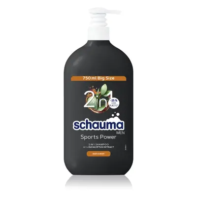 Schwarzkopf Schauma MEN tusfürdő gél és sampon 2 in 1 uraknak Sports Power 750 ml