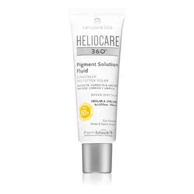 Heliocare 360° napozó fluid az arcra a pigment foltok ellen SPF 50+ 50 ml