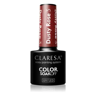 Claresa SoakOff UV/LED Color Dusty Rose géles körömlakk árnyalat 3 5 g