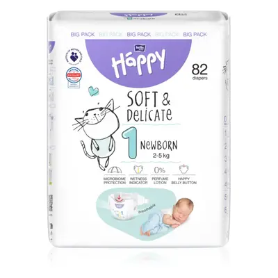 BELLA Baby Happy Soft&Delicate Size 1 Newborn eldobható pelenkák 2-5 kg 82 db