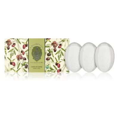 La Florentina Olive Flowers Hand Soap szilárdszappan-szett olívaolajjal 3x150 g