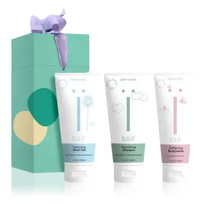 Naif Baby & Kids Mini Shower Routine Set ajándékszett gyermekeknek születéstől kezdődően