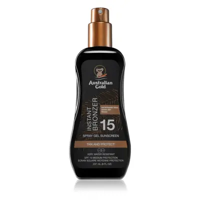 Australian Gold Spray Gel Sunscreen With Instant Bronzer bronzosító gél SPF 15 237 ml