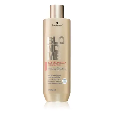 Schwarzkopf Professional Blondme All Blondes Rich tápláló sampon vastag szálú haj 300 ml