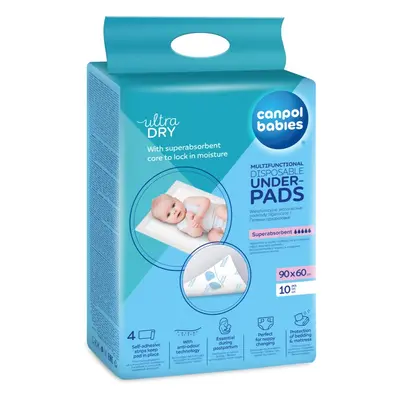 Canpol babies Disposable Underpads eldobható pelenkázó-alátétek Super Absorbent 10 db