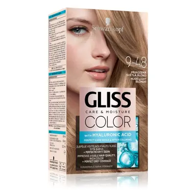 Schwarzkopf Gliss Color tartós hajfesték árnyalat 9-48 Nude Light Blonde 1 db