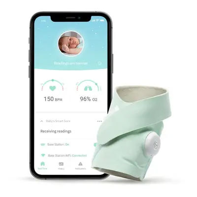 Owlet Smart Sock 3 0-18m okoszokni Mint 2x1 pár