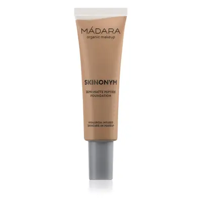 MÁDARA Skinonym Semi-Matte Peptide tartós alapozó peptidekkel árnyalat #65 Warm Tan 30 ml