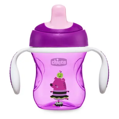 Chicco Train gyakorlóbögre fogantyúval 6m+ Violet 200 ml