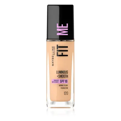 Maybelline Fit Me! folyékony make-up az élénk és kisimított arcbőrért árnyalat 120 Classic Ivory