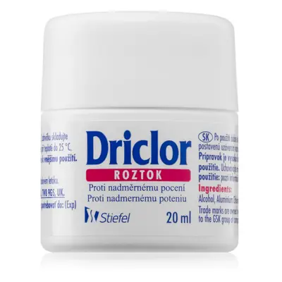 Driclor Solution golyós dezodor roll-on az erőteljes izzadás ellen 20 ml