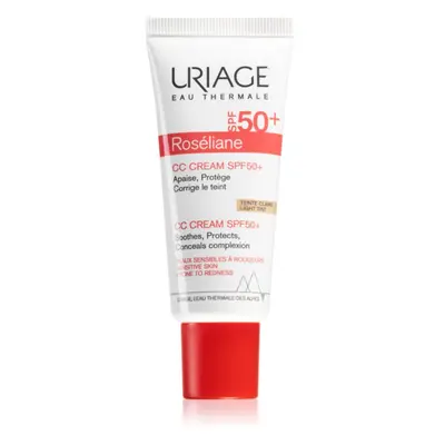 Uriage Roséliane CC Cream SPF 50+ CC krém a bőr vörössége ellen SPF 50+ árnyalat Light Tint 40 m