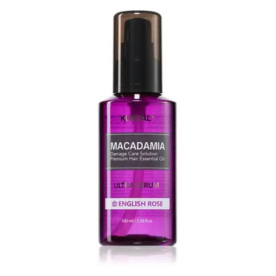 KUNDAL Macadamia Ultra Serum English Rose regeneráló olaj szérum a károsult hajra 100 ml