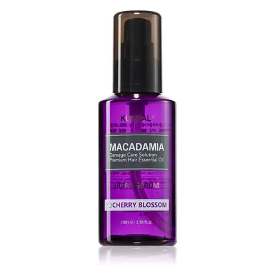 KUNDAL Macadamia Ultra Serum Cherry Blossom regeneráló olaj szérum a károsult hajra 100 ml