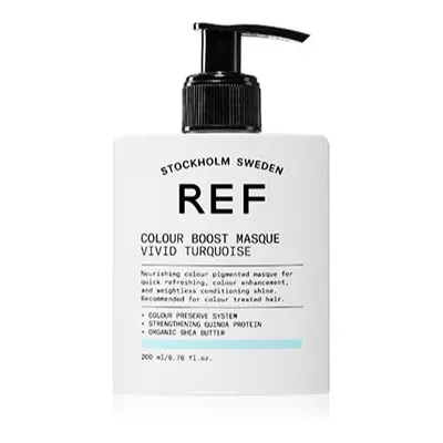 REF Colour Boost Masque gyengéd tápláló maszk tartós színes pigmentekkel VIVID TURQUOISE 200 ml