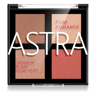 Astra Make-up Romance Palette Púderes highlight és kontúr paletta az arcra árnyalat 02 Pink Roma