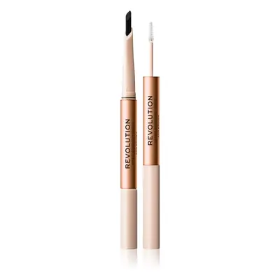 Makeup Revolution Fluffy Brow Filter Duo Kétoldalú szemöldök ceruza a formáért és a fixálásért á