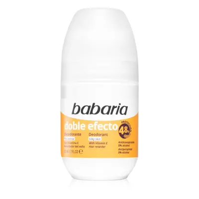 Babaria Deodorant Double Effect golyós dezodor roll-on a szőrnövekedés lassítására 50 ml